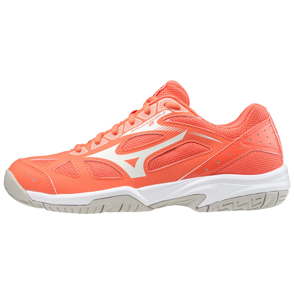 Womens Mizuno Cyclone Speed 2 Nb Netball Shoes Coral/white Philippines (HOEZKF907)